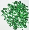100 5x10mm Transparent Light Green Drop Beads